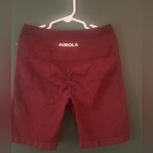 Aurola Women’s Wine High-Rise Bike Shorts